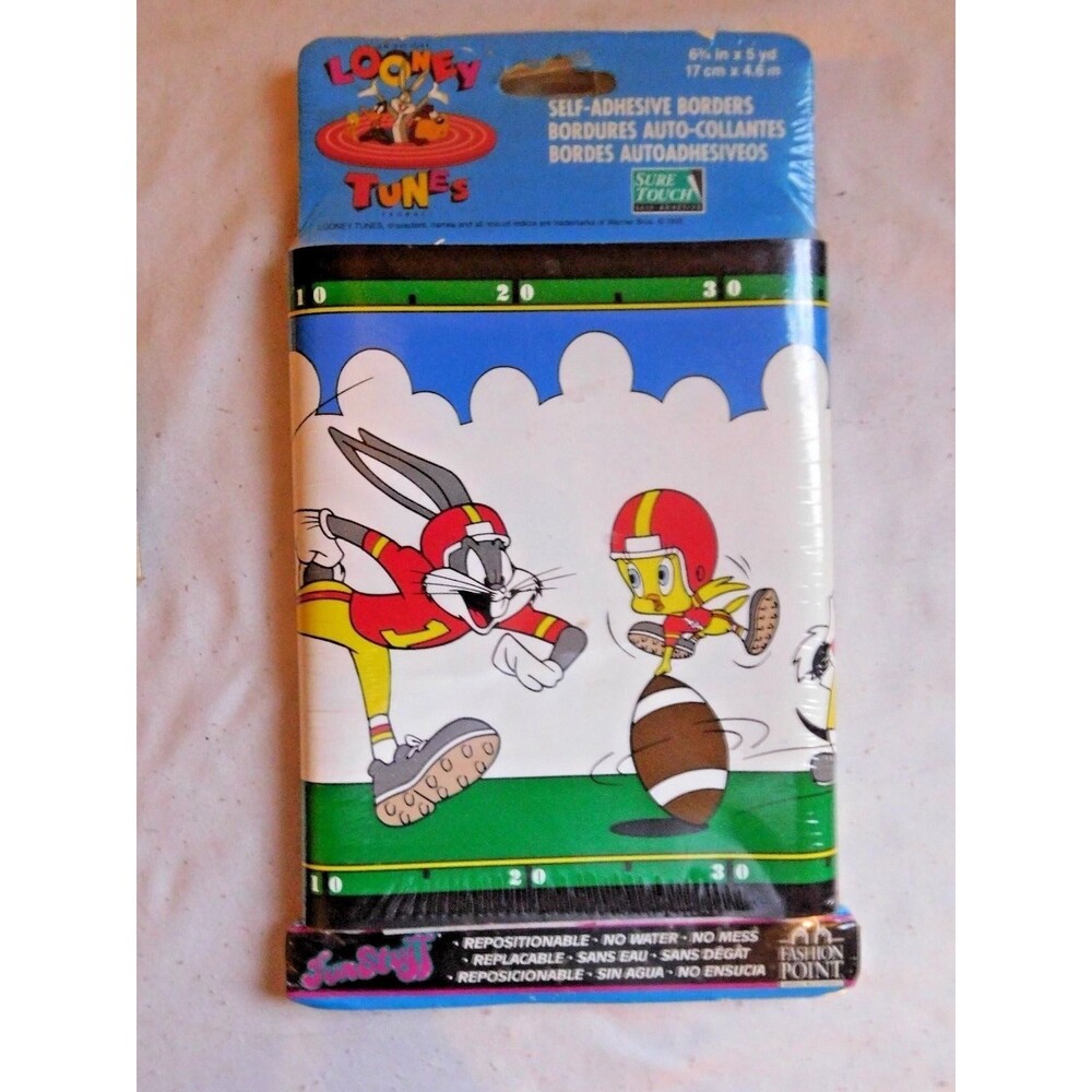 Vintage Looney Tunes Border 4 Self Adhesive Border Wallpaper SEALED 6 3/4  X 5YD
